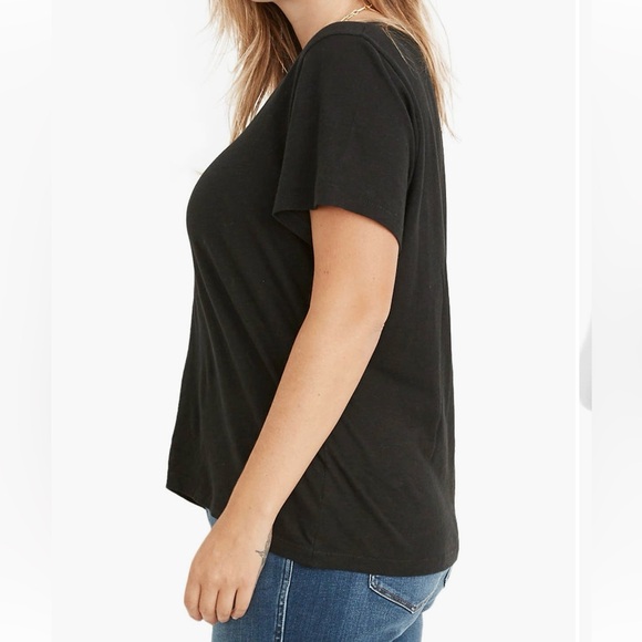 Madewell Black Whisper Cotton V-Neck Tee XXL - Picture 2 of 12